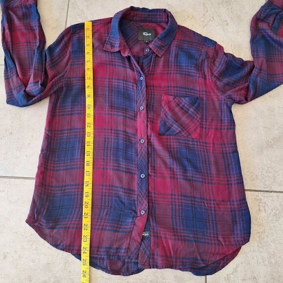 Rails Red Blue Plaid Button Down Shirt size S - Picture 6 of 7